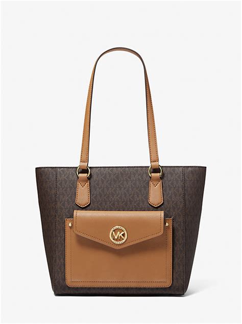 michael kors joey|Joey Medium Logo and Leather Tote Bag .